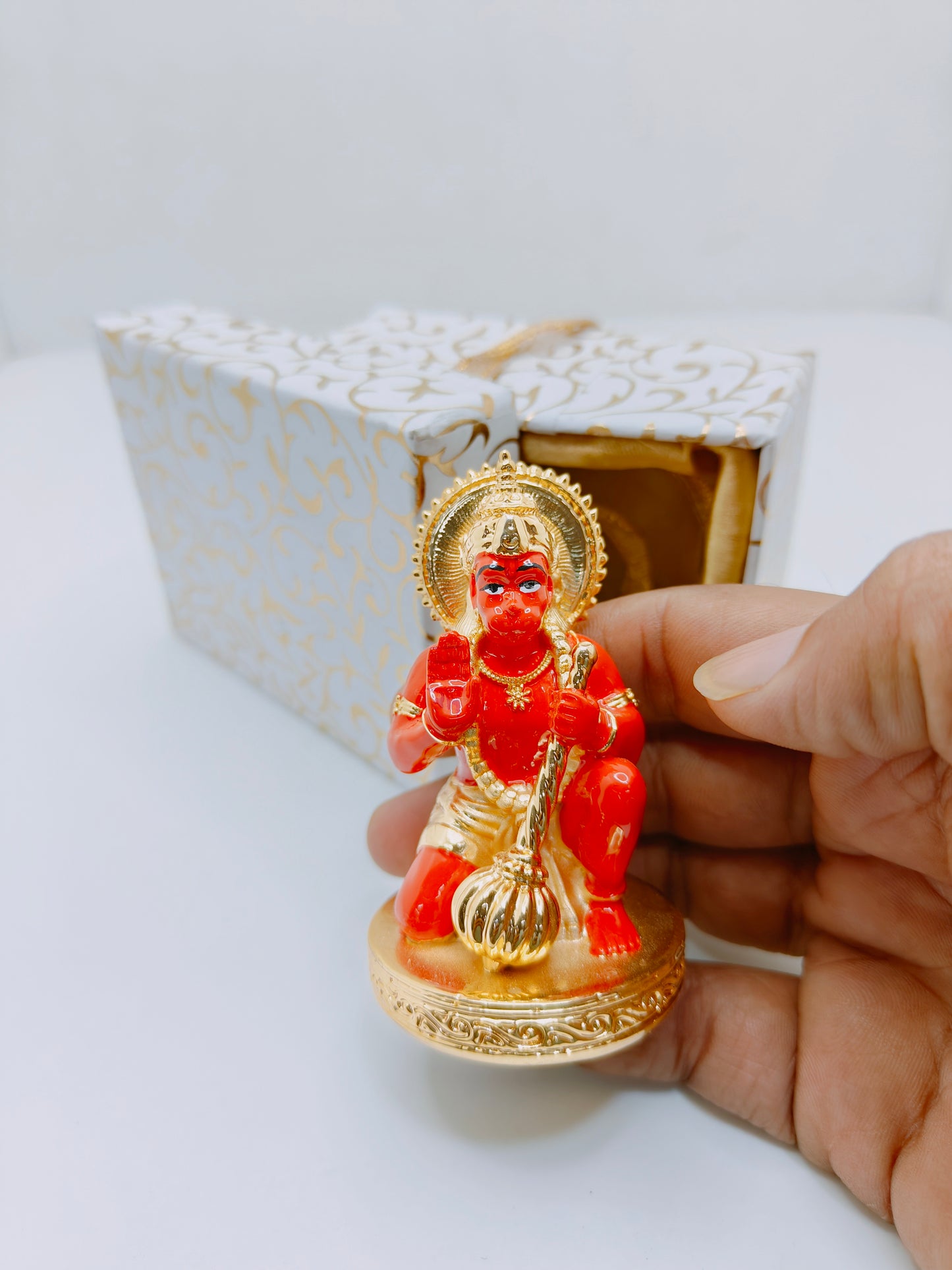 Gold Plated Hanuman Ji Statue: Perfect for Car Dashboard and Thoughtful Gifting (100 GM)