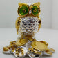 Gold and Silver Plated Owl: Majestic Charm in 3 Inches