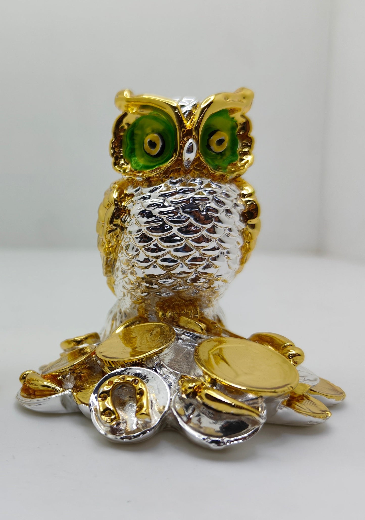 Gold and Silver Plated Owl: Majestic Charm in 3 Inches