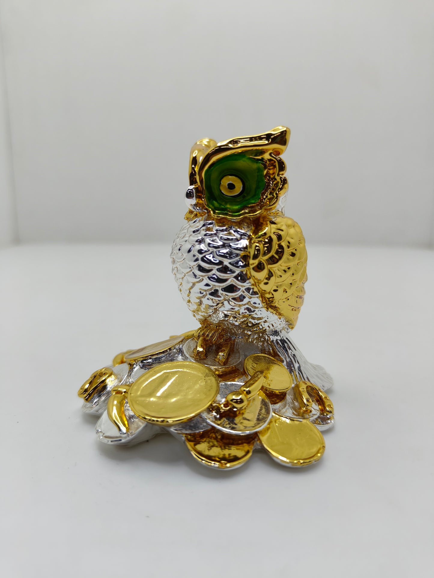 Gold and Silver Plated Owl: Majestic Charm in 3 Inches