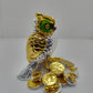 Gold and Silver Plated Owl: Majestic Charm in 3 Inches