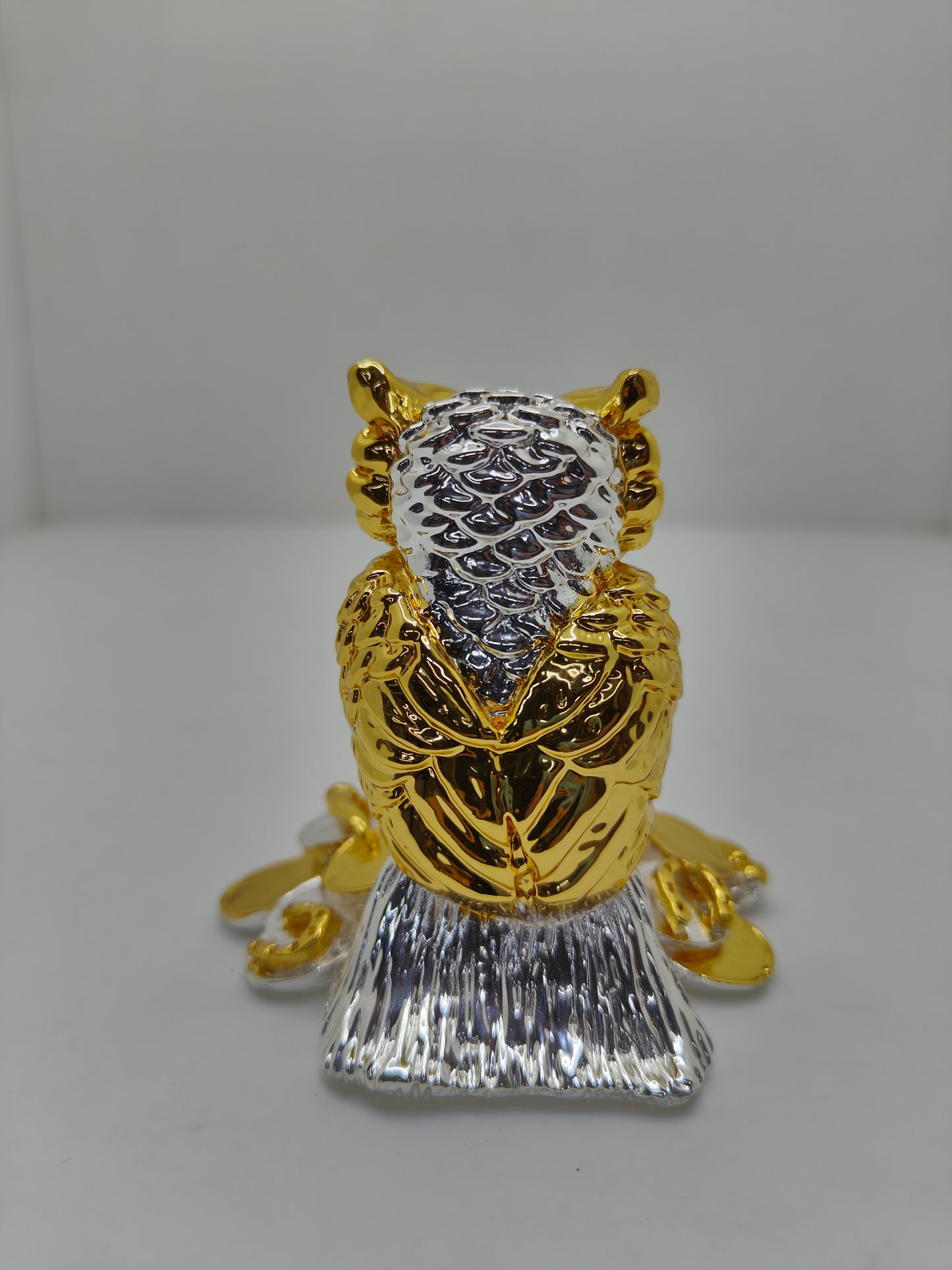 Gold and Silver Plated Owl: Majestic Charm in 3 Inches