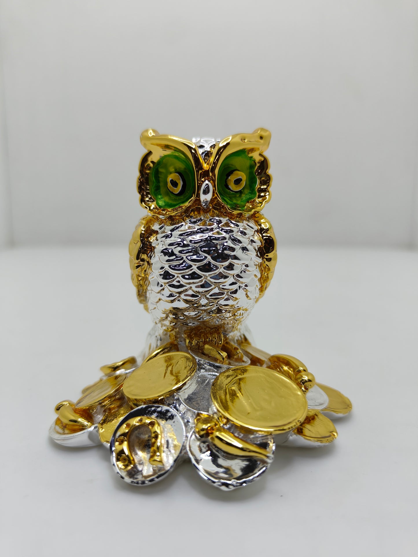 Gold and Silver Plated Owl: Majestic Charm in 3 Inches