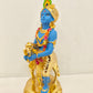 Gold Plated Krishna with Cow: Divine Bond of Love (6.5 Inches)