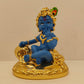 Gold Plated Makhan Chor Krishna: Divine Charm in 4 Inches