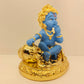 Gold Plated Makhan Chor Krishna: Divine Charm in 4 Inches