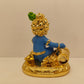 Gold Plated Makhan Chor Krishna: Divine Charm in 4 Inches