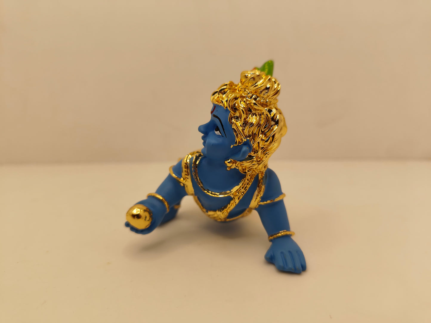 Gold Plated Laddu Gopal: Divine Beauty in Gold (2 Inches)