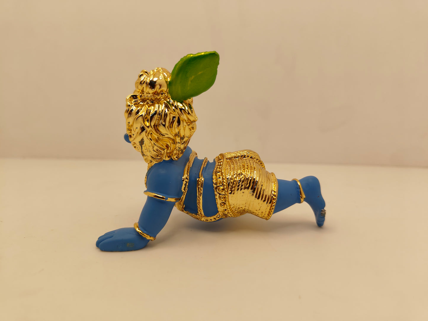 Gold Plated Laddu Gopal: Divine Beauty in Gold (2 Inches)