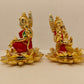 Gold Plated Lotus Laxmi Ganpati Set: Divine Abundance in Gold (3.25 Inches)