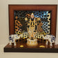 Lord Tirupati Balaji: Gold and Silver Plated 6-Inch Temple Set with Elephant Meena Work (8.75 Inches)