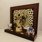 Lord Tirupati Balaji: Gold and Silver Plated 6-Inch Temple Set with Elephant Meena Work (8.75 Inches)