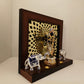 Lord Tirupati Balaji: Gold and Silver Plated 6-Inch Temple Set with Elephant Meena Work (8.75 Inches)