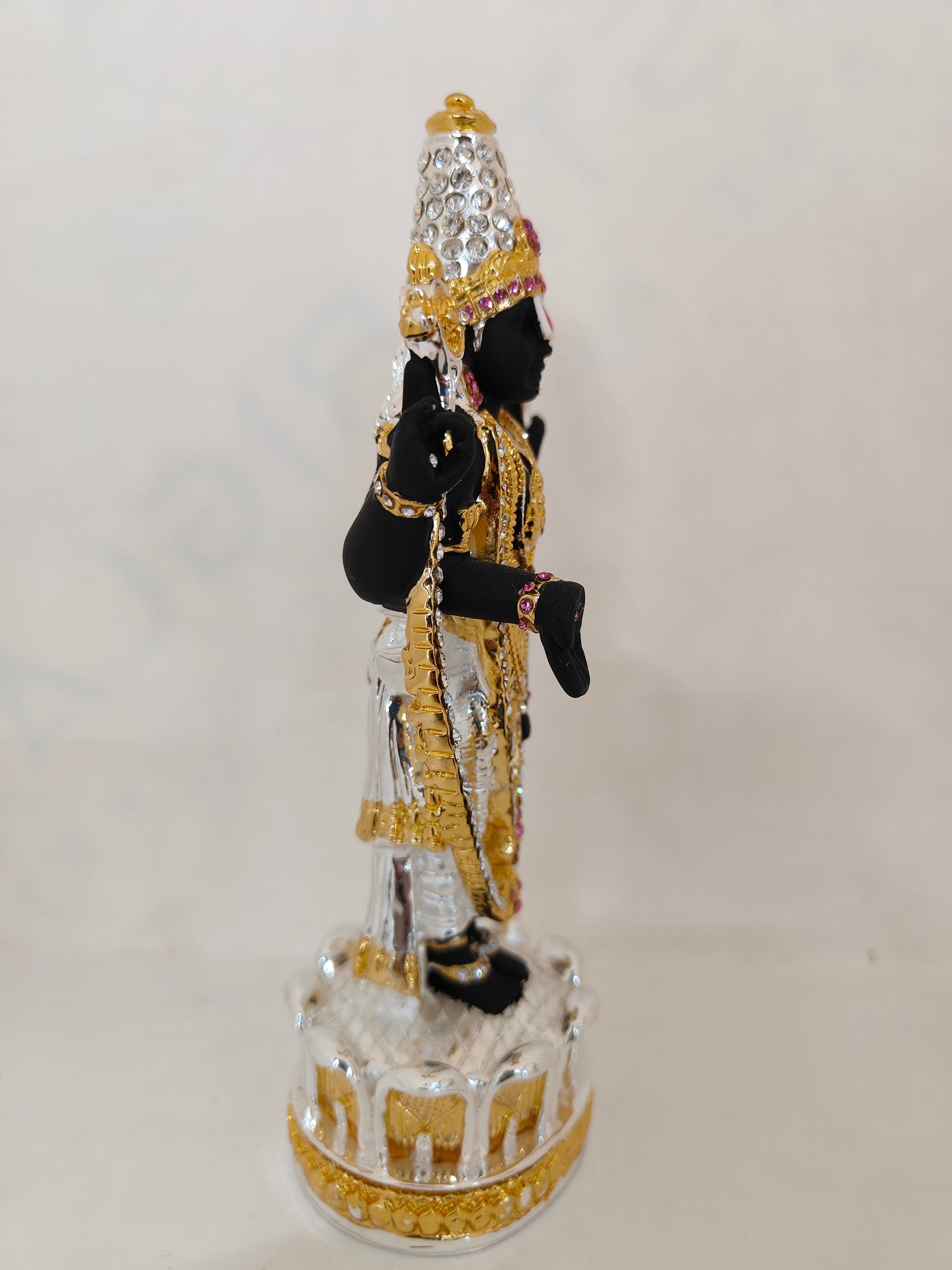 Gold and Silver Plated Lord Tirupati Balaji Statue 8-Inch