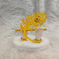 Gold Plated Krishna Ji Hands with Flute Figurine White 4.5 CM