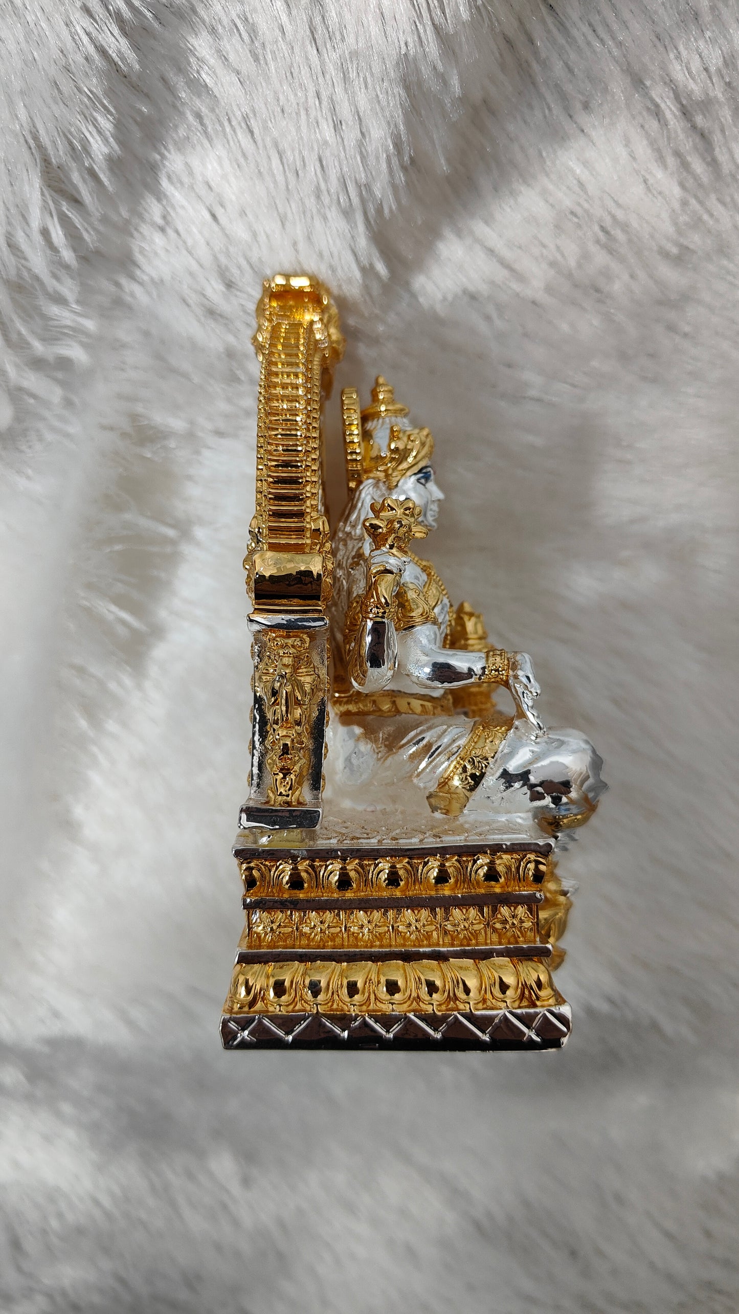 24K Gold and Silver Plated Maa Laxmi I Premium Quality Laxmi Statue I Laxmi Ji Murti I This stunning masterpiece stands at 5 inches in height and boasts a substantial weight of 400 grams