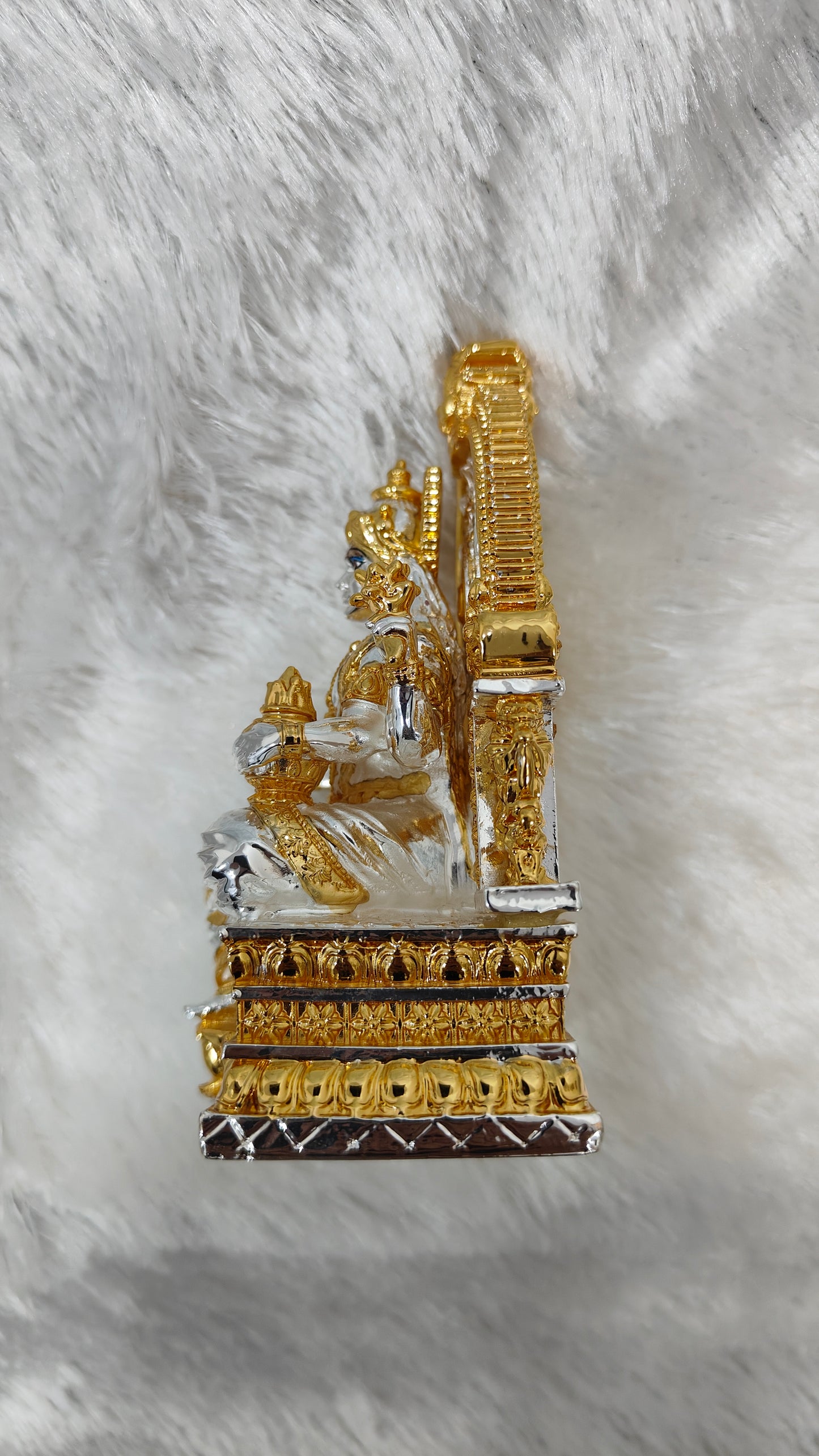 24K Gold and Silver Plated Maa Laxmi I Premium Quality Laxmi Statue I Laxmi Ji Murti I This stunning masterpiece stands at 5 inches in height and boasts a substantial weight of 400 grams