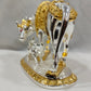 Premium Quality Gold and Silver Plated Kamdhenu Cow Calf 5*6 Inch