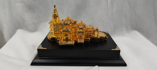 Gold Plated Ram Mandir 7*5 inch small