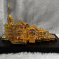 Gold Plated Ram Mandir with MDF base Premium Quality