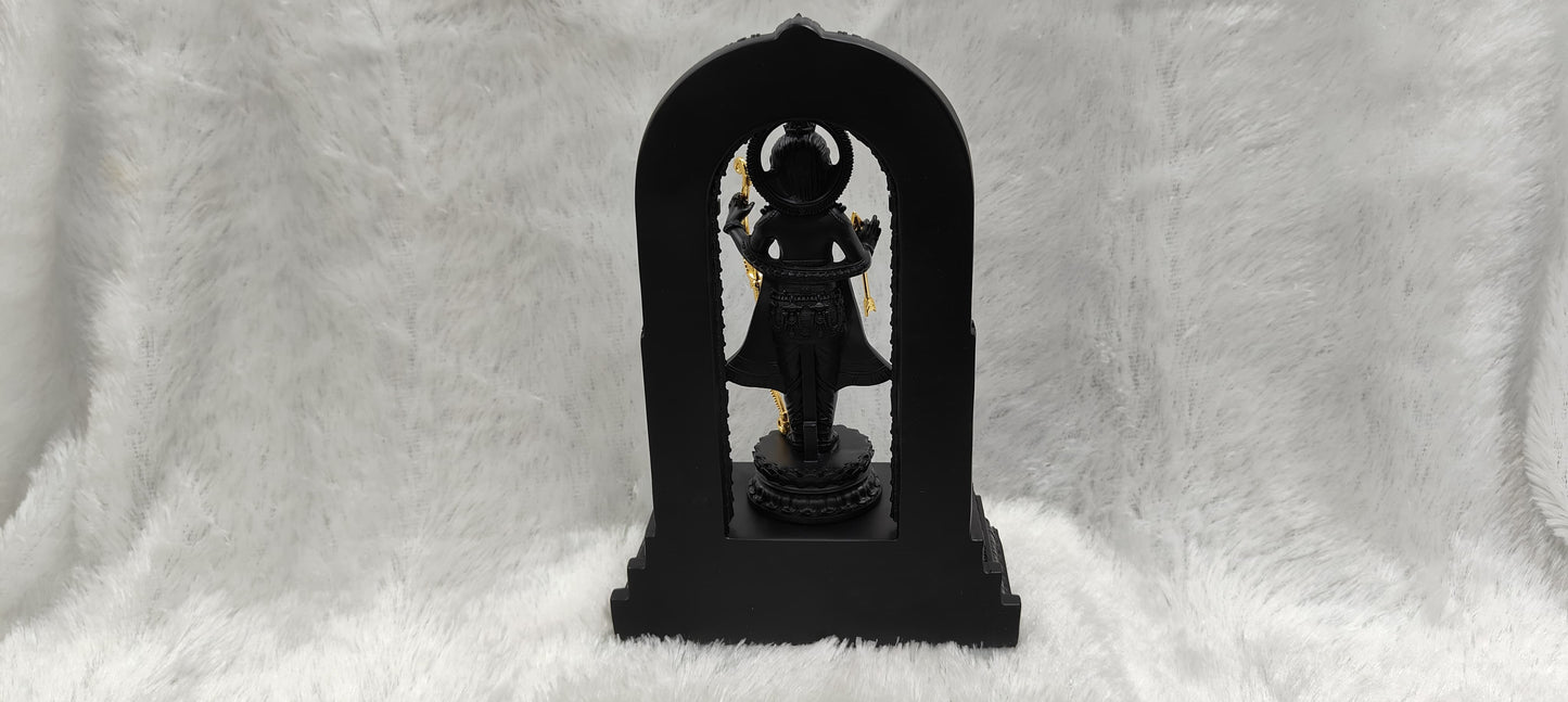 Premium Black Finish Ram Lalla with golden Bow and arrow (6.25 inch ) (For Bulk order contact us on 7700021919)