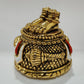 "Pure 24K Gold Plated & Pure 999 Silver Plated Hanuman Ji Charan Paduka With Antique Finish