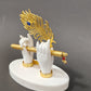 Gold Plated Krishna Hands with Flute 4.25 Inch