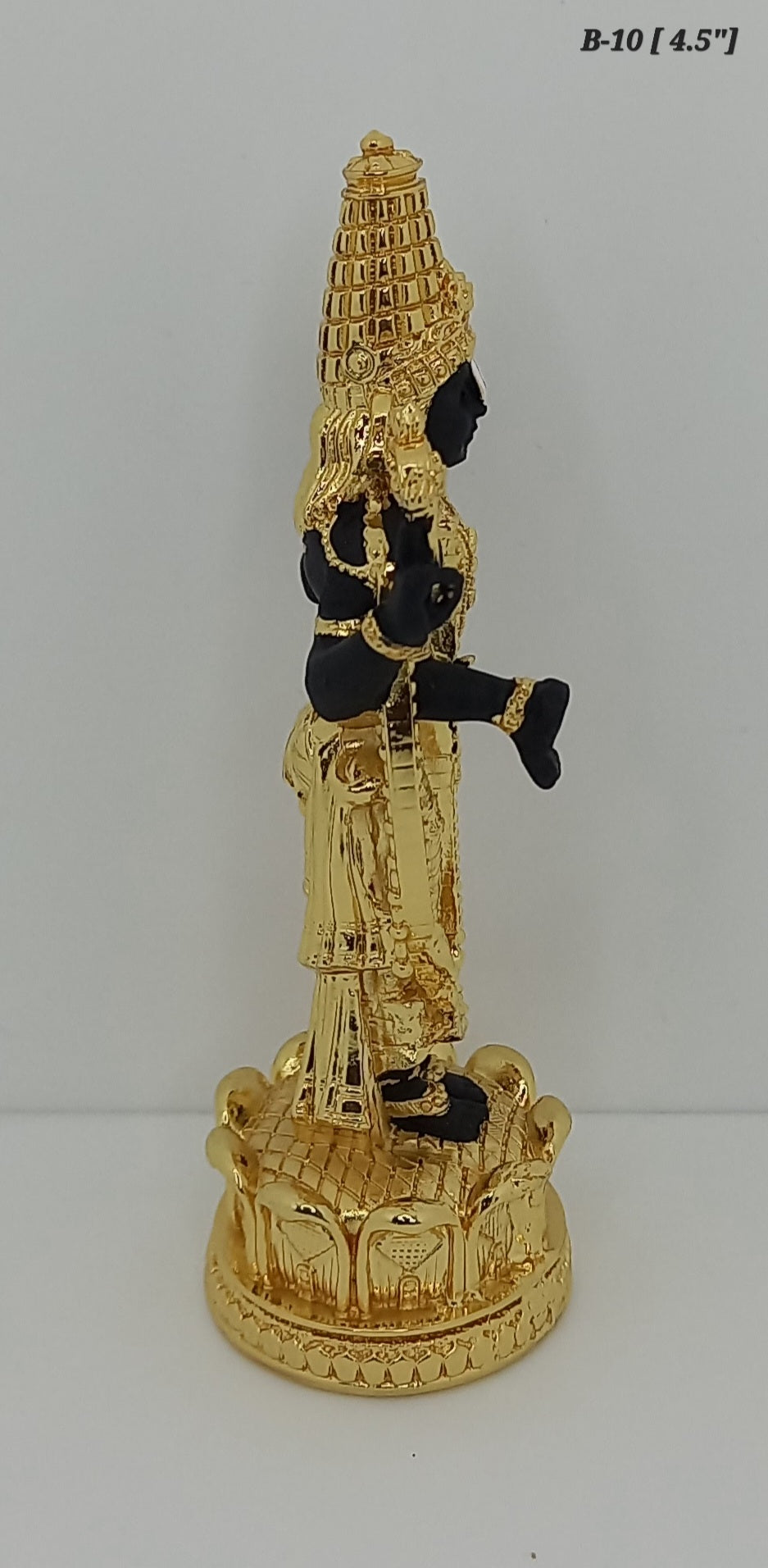 Gold Plated Lord Tirupati Balaji Statue 4.5 Inch