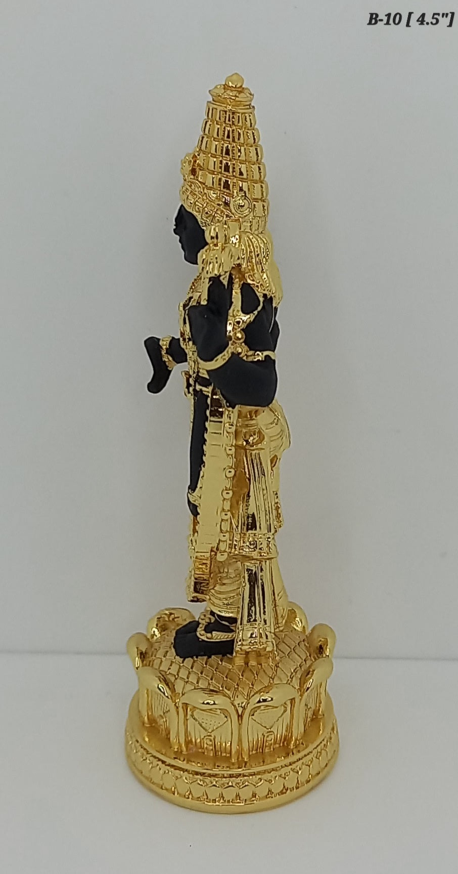 Gold Plated Lord Tirupati Balaji Statue 4.5 Inch