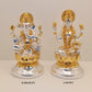 Premium Quality Gold and Silver Plated Ganpati and Laxmi 5 & 6 Inch