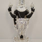 999 Silver Plated Lord Tirupati Balaji Statue With Diamond 10 Inch