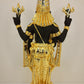 Gold Plated Lord Tirupati Balaji Statue With Diamond 12 Inch