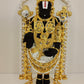 Pure Gold And 999 Silver Plated Arch Tirupati Balaji Statue 7.5 Inch