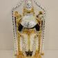 Pure Gold And 999 Silver Plated Arch Tirupati Balaji Statue 7.5 Inch