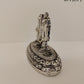 Silver Plated Antique Tirupati Balaji Sri Tilak Chakra Statue 2.5 Inch