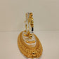 Gold AND Silver Plated Lord Tirupati Balaji Sri Tilak Chakra Statue 2.5 Inch